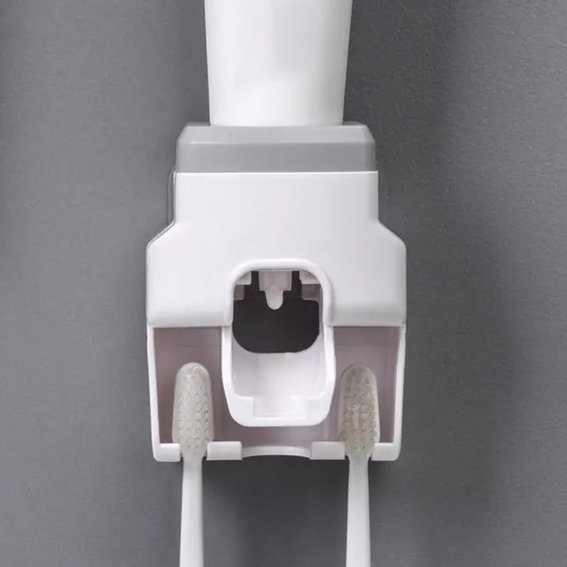 Automatic Toothpaste Dispenser And Wall-mounted Toothbrush Holder Toilet Wash Table Fully Automatic Squeeze Toothpaste Toothbrush Holder
