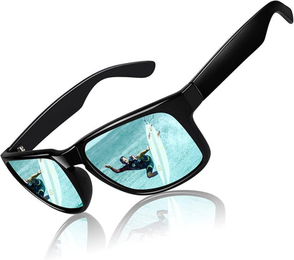 Polarized Sunglasses for Men Driving Sun glasses Shades 80's Retro Style Design Square