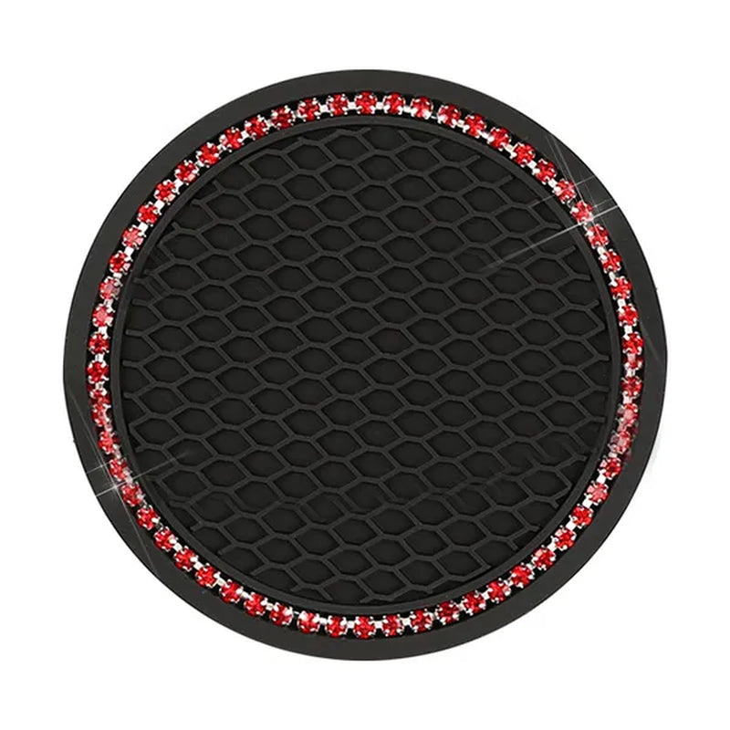 1/2PCS Car Universal Diamond Honeycomb Water Cup Bottle Holder Anti-slip Pad Mat Drink Coaster for Interior Decoration Car Styling Accessories