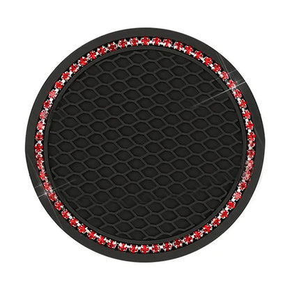 1/2PCS Car Universal Diamond Honeycomb Water Cup Bottle Holder Anti-slip Pad Mat Drink Coaster for Interior Decoration Car Styling Accessories