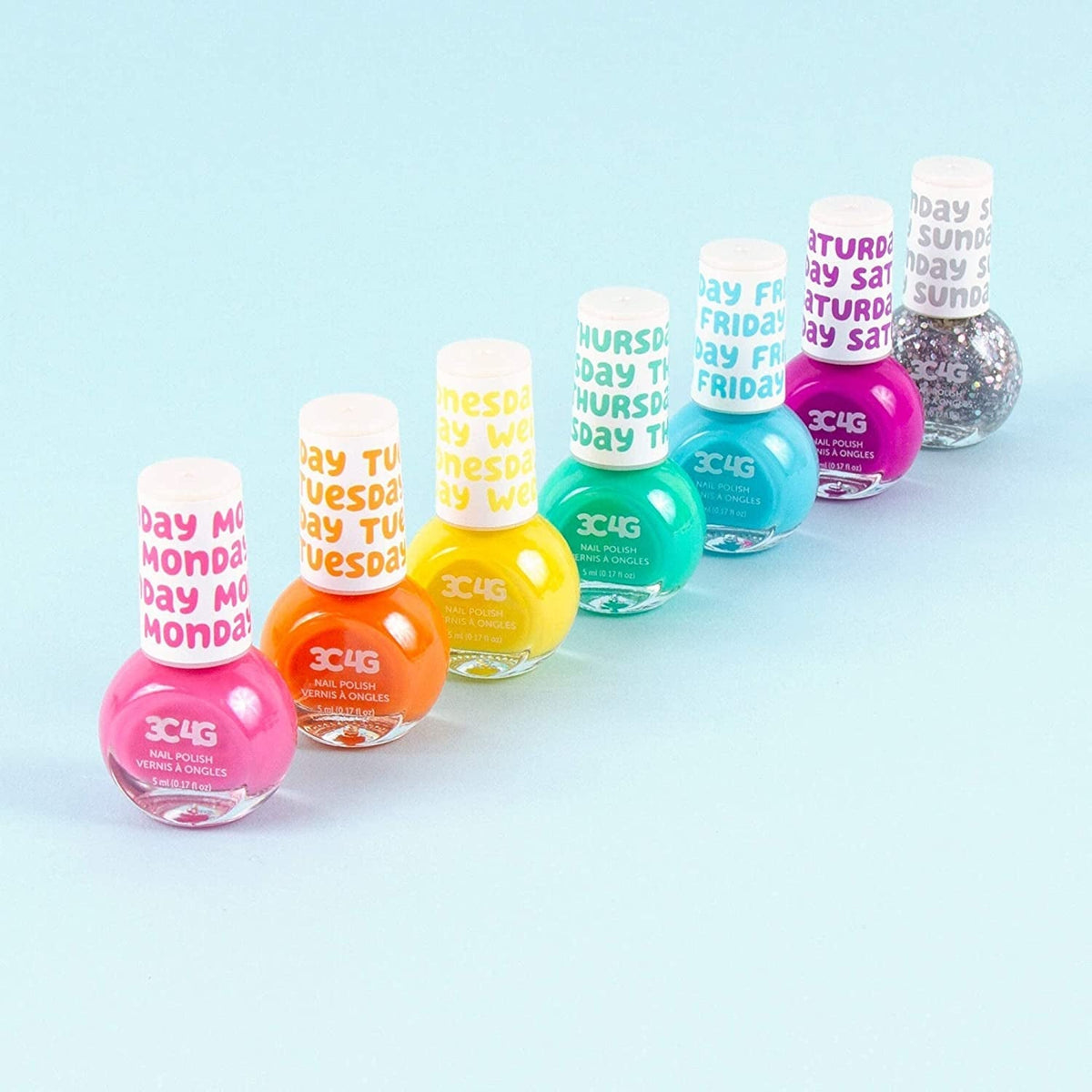 - Rainbow Bright Nail Polish Days of The Week - Nail Polish Set for Girls & Teens - Includes 7 Colors - Non-Toxic Nail Polish Kit for Kids Ages 8+
