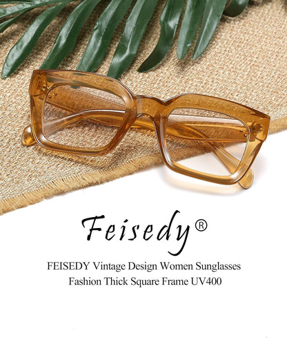 Classic Women Sunglasses Fashion Thick Square Sun Glasses Chunky Frame UV400 B2471