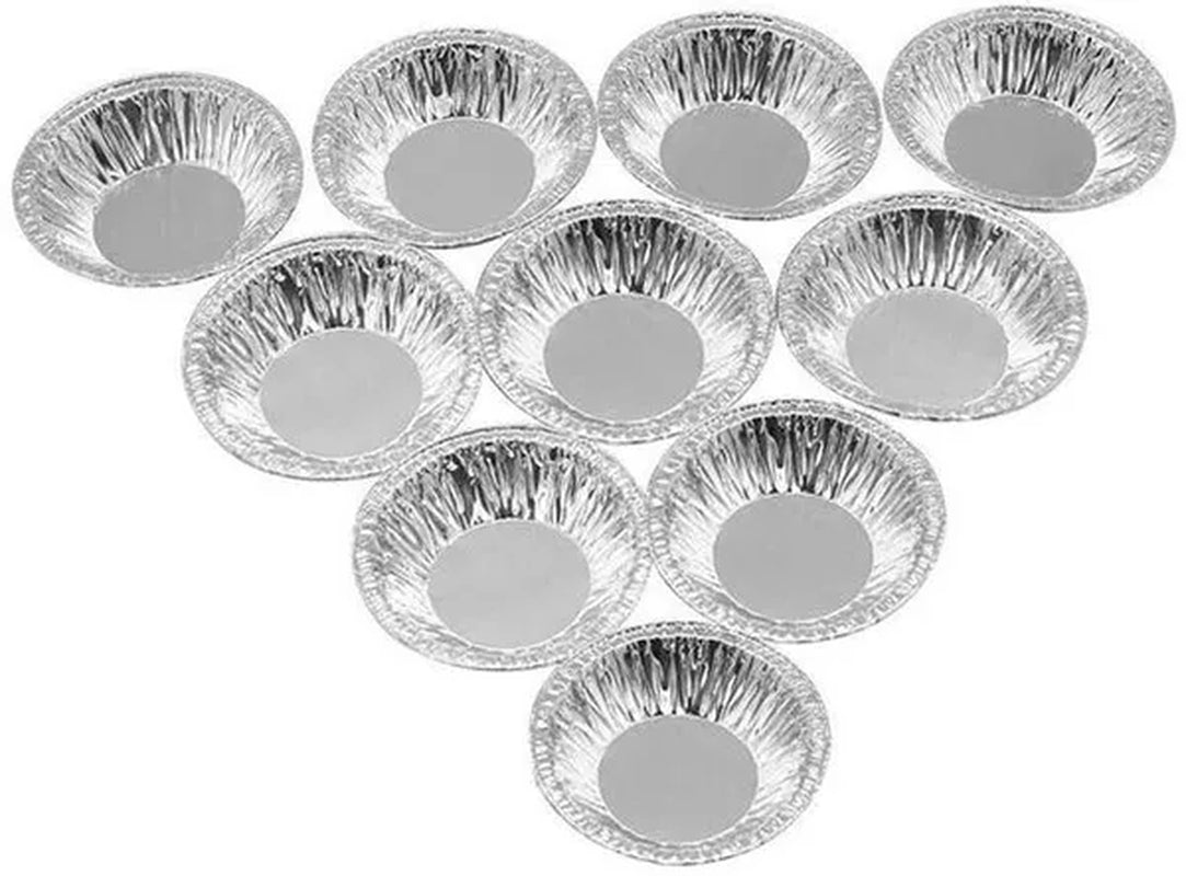 50Pcs/100pcs Egg Tart Aluminum Cupcake Cake Cookie Mold Pudding Mould Tin Baking Tool [<Xiaochengshop>]