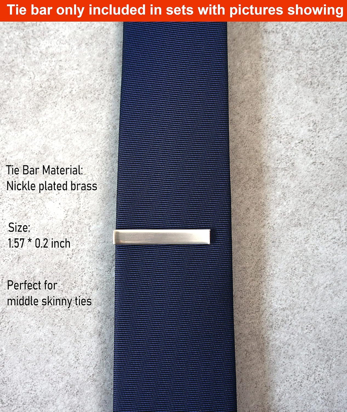 Skinny Solid Ties for Men, 2.5 Inch Slim Plain Neckties 4-Pack