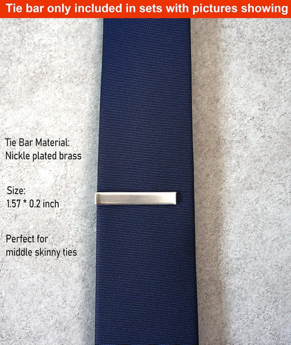 Skinny Solid Ties for Men, 2.5 Inch Slim Plain Neckties 4-Pack
