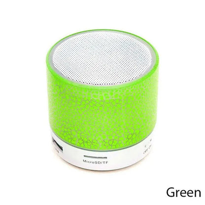 Mini Portable Bluetooth Wireless Speakers Car Audio Dazzling Crack LED Lights