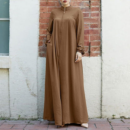 Women'S Chiffon Kaftan Abaya Dress Muslim Long Sleeve Self Tie Flowy Maxi Dress Abaya Casual Dress Dubai Outfits