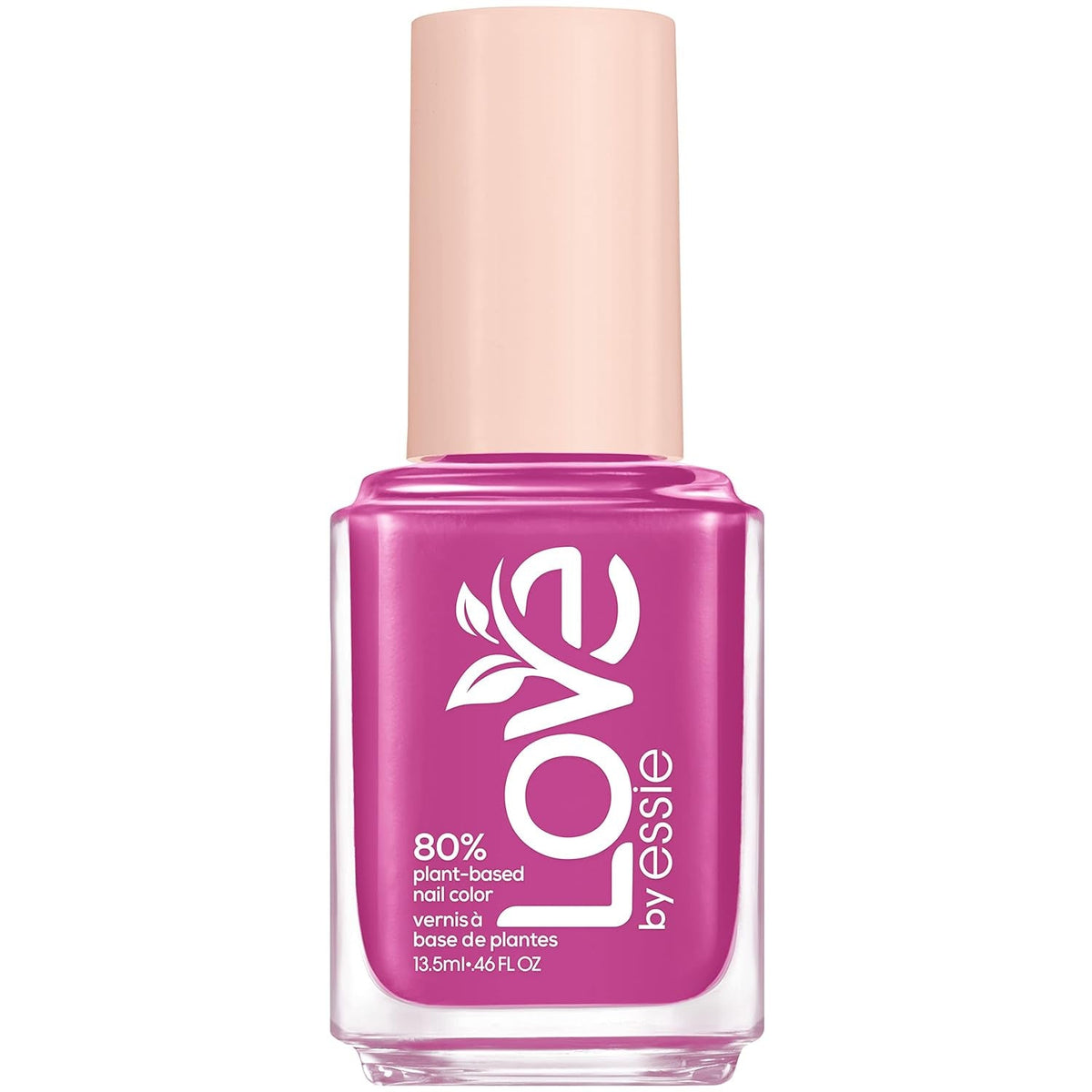 LOVE by  Nail Polish, 80% Plant-based, Salon-Quality, Vegan, White, Blessed Never Stressed, 0.46 Fl Oz