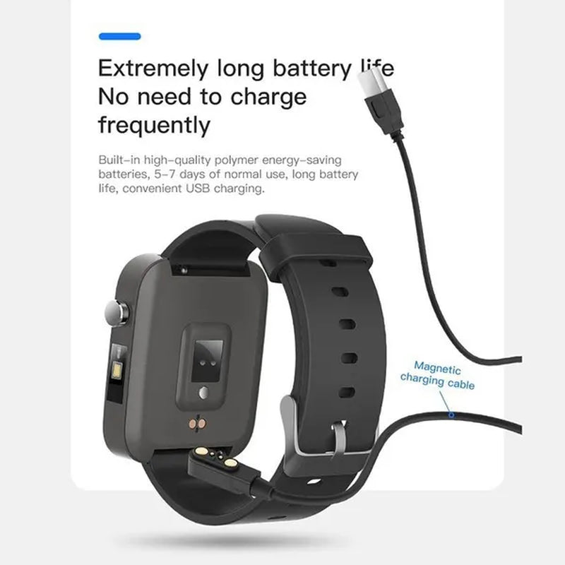 2021 NEW Smart Watch Bluetooth Watch Body Temperature Blood Pressure Blood Oxygen Monitor Wristband Fitness Tracker Bracelet Heart Rate Monitor Smartwatch 1.54" Large Screen with Flashlight PK DZ09 Apple Watch series 6 5 4 Galaxy Watch Active