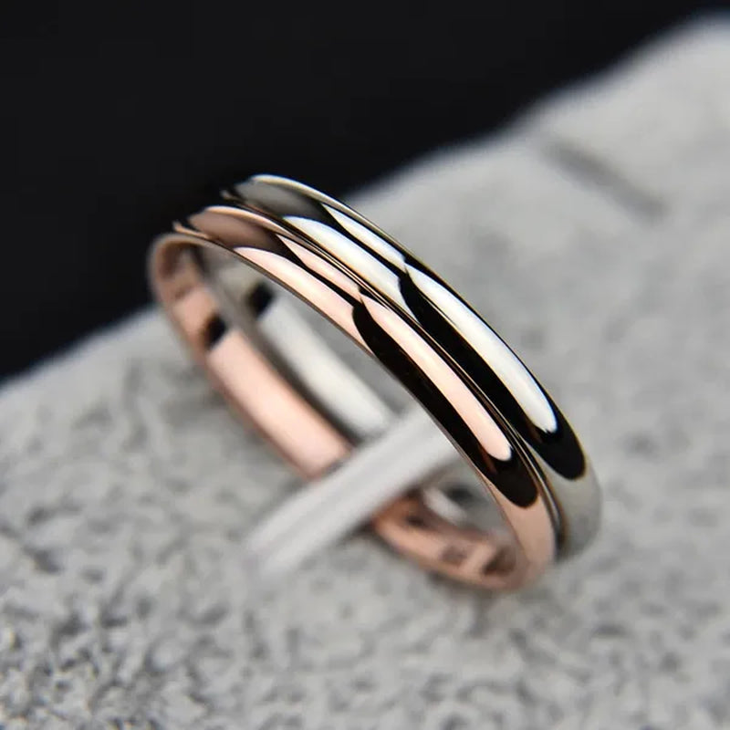 2mm Super Thin Dainty Tiny Ring Black/Silver/Gold/Rose Gold Rings Unisex Wedding Band Size 3-10