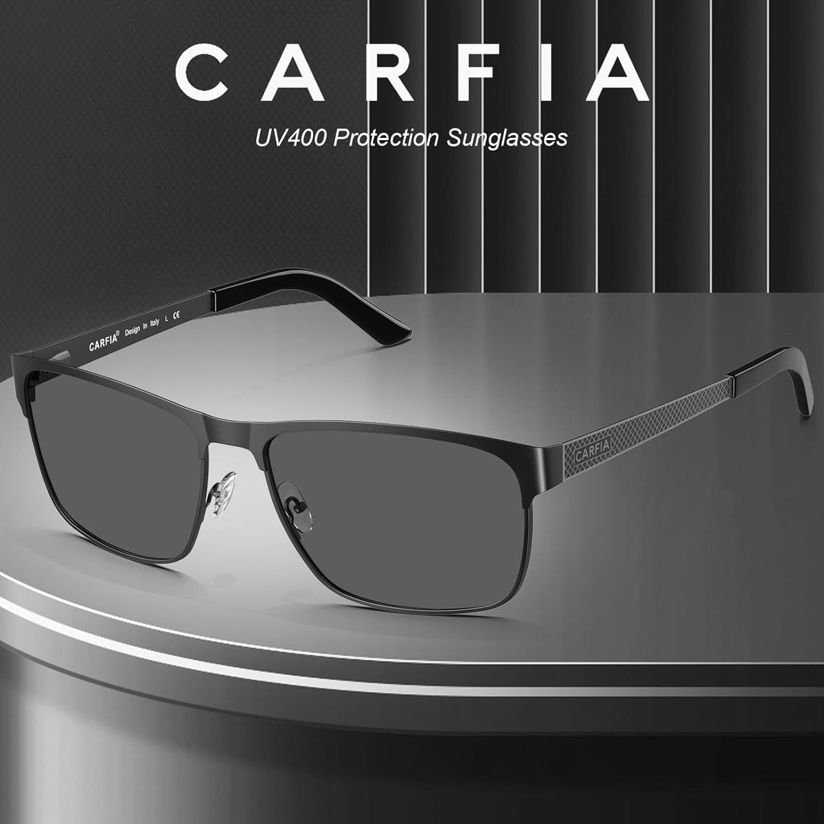 Metal Mens Sunglasses Polarized UV400 Protection for Driving Fishing Hiking Golf Everyday Use CA5225