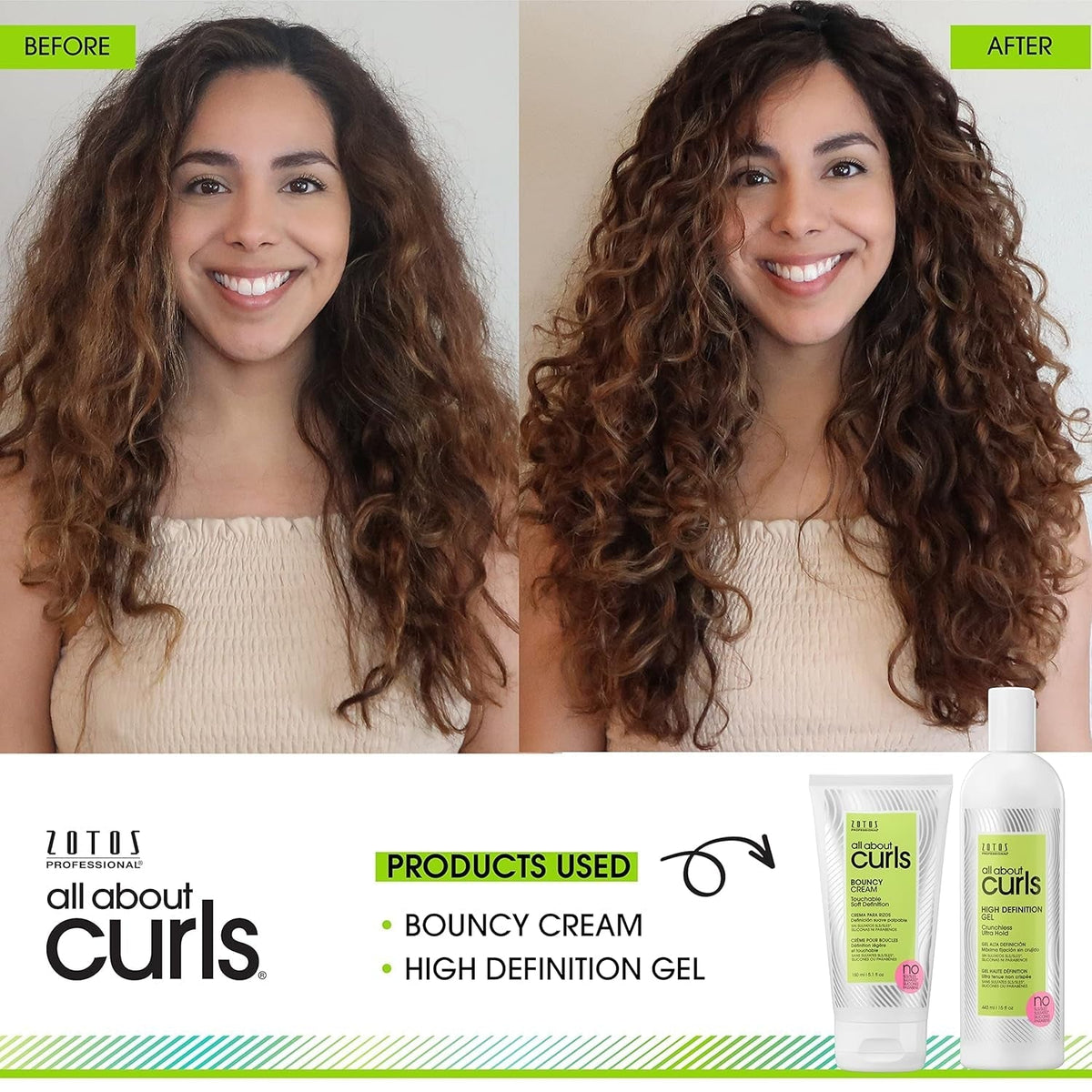 All about Curls High Definition Gel | Crunchless Ultra Hold | Define, Moisturize, De-Frizz | All Curly Hair Types