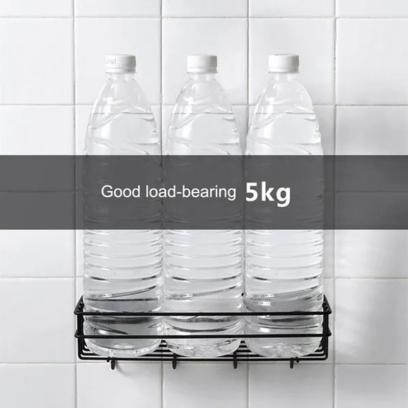 Wall Mounted Hanging Storage Shelf Kitchen Bathroom Shower Storage Rack Punch Free