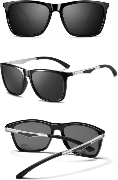 Polarized Sunglasses for Men Aluminum Mens Sunglasses Driving Rectangular Sun Glasses for Men/Women