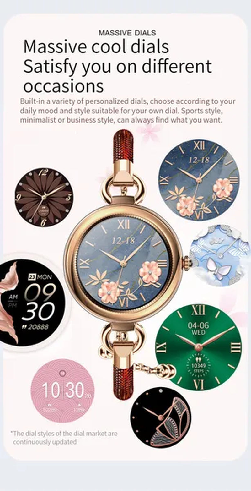 2022 EIGIIS Fashion Smart Watch Full Touch Luxury Smartwatch Women Health Monitor Multi-sports Modes Fitness Bracelet For Ladies