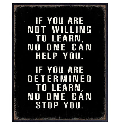 Motivational Wall Art - Office Wall Art & Decor Motivational Poster - Positive Quotes Wall Decor - Encouragement Gifts - Positive Sayings for Wall Decor - Entrepreneur Wall Art - Inspirational Quotes