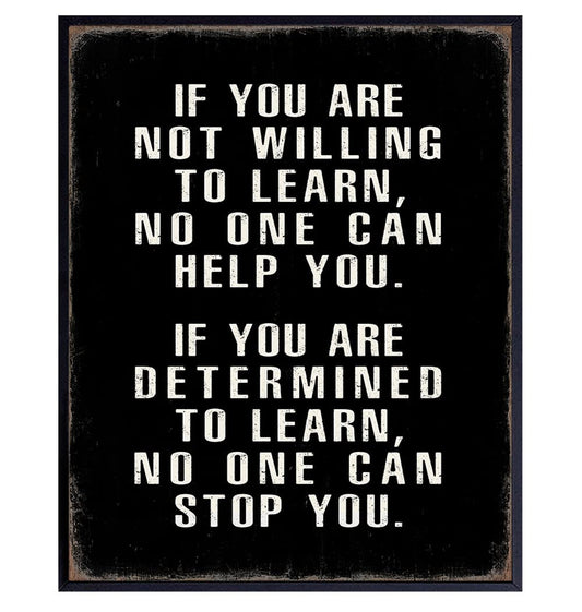 Motivational Wall Art - Office Wall Art & Decor Motivational Poster - Positive Quotes Wall Decor - Encouragement Gifts - Positive Sayings for Wall Decor - Entrepreneur Wall Art - Inspirational Quotes