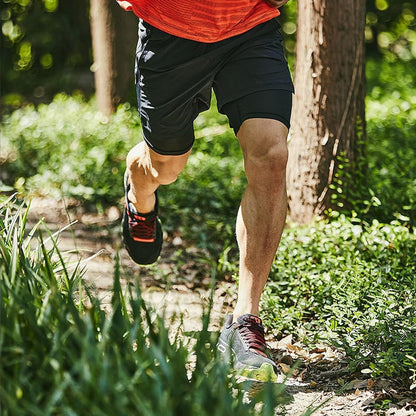 Men'S 2 in 1 Workout Running Shorts Lightweight Training Yoga Gym 7" Short with Zipper Pockets