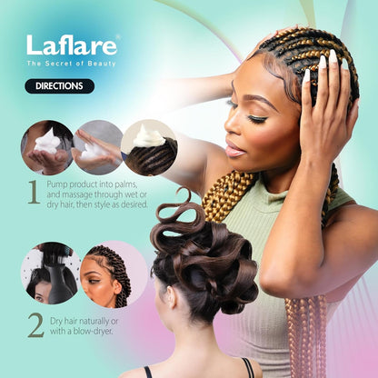 New Travel Size Mousse Foam - Hair Styling, Shine and Volume Mousse for Braid and Locs (Orchid)