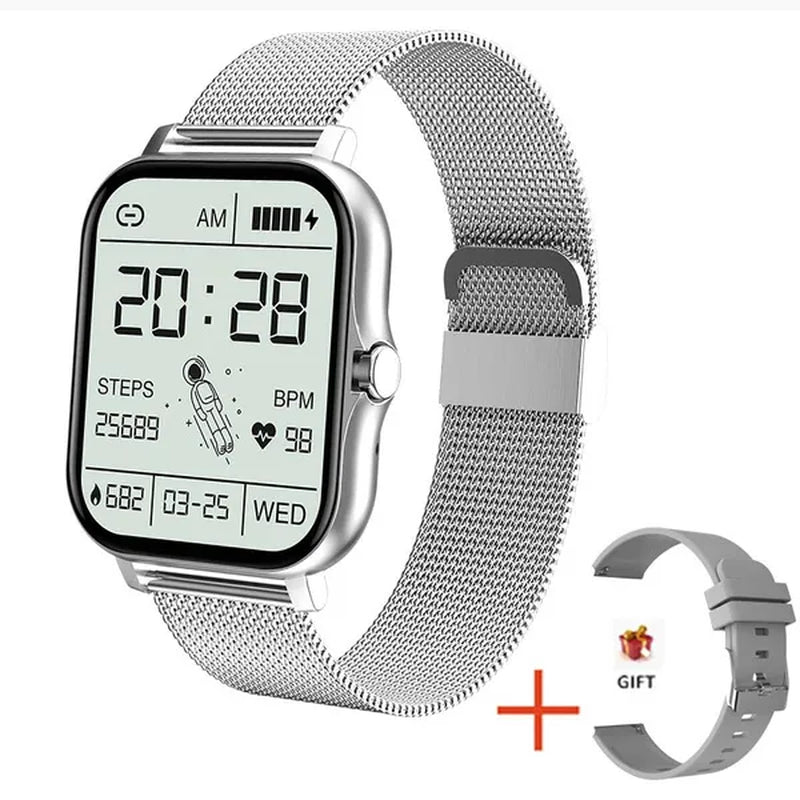LIGE New Women Smart Watch Men 1.69" Color Screen Full touch Bluetooth Call Smart Bracelet Life Waterproof Fitness Tracker Ladies Health Bracelets Relogio Smartwatch+Gift