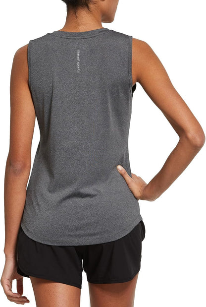 Workout Tank Tops for Women Sleeveless Running Loose Fit Yoga Tops Active Shirts Pickleball Sports Gym Exercise
