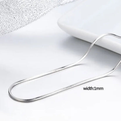 Best Ladies Chain Necklace Solid Surface Filled with 18K Gold and Italian 925 Sterling Silver Jewelry Figaro Snake Chain Necklace Fine Jewelry Length: 16-30 Inches