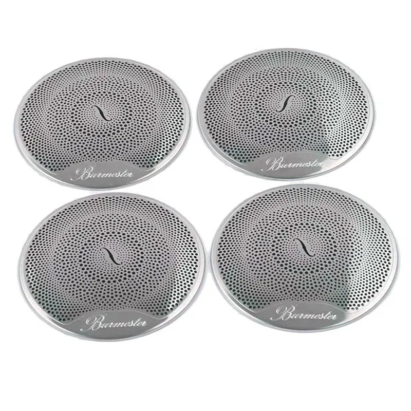 4Pcs Car Door Audio Speaker Decor Cover Loudspeaker 3D Trim Sticker for Mercedes Benz AMG C E Class W205 W213 GLC 2016 2017 Car Styling Accessories