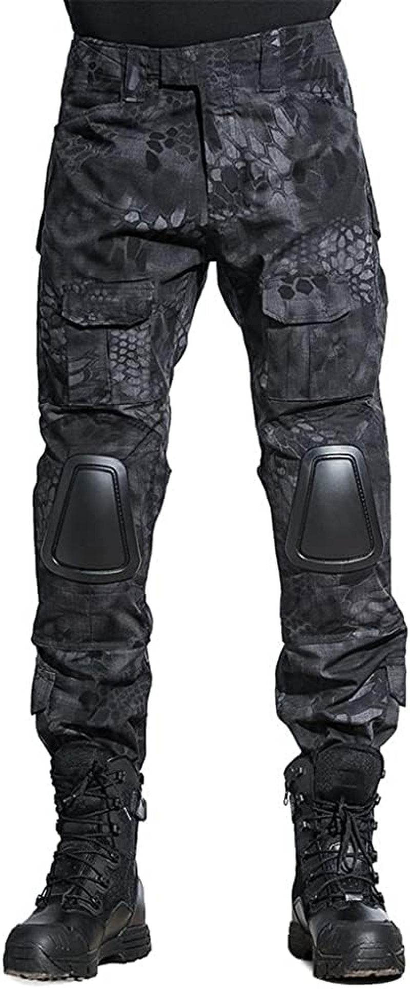 Mens Tactical Military Suits Long Sleeve Rip-Stop Uniforms Combat Shirt and Pants Elbow Knee Pads