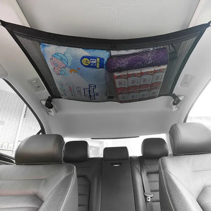 Car Roof Storage Net Pocket Universal Car Storage Net Pocket Pouch Bag Storage Easy To Install Car Accessories Auto Products