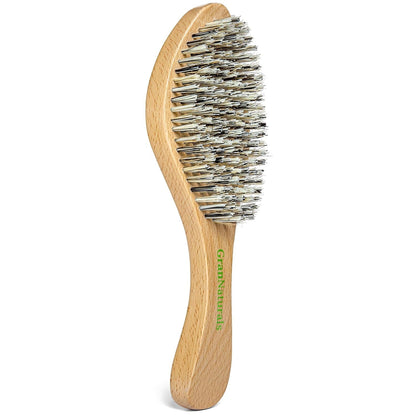 Extra Hard Wave Brush - Curved Boar & Extra Hard Nylon Bristle Hair Brush for 360 Waves