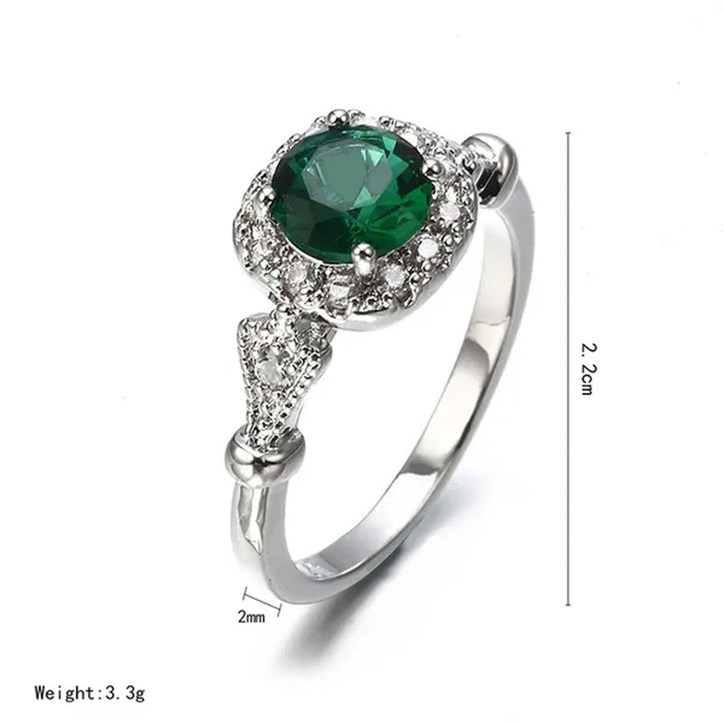 New Exquisite Jewelry Women'S Ring Cut Emerald Diamonds Couple Rings
