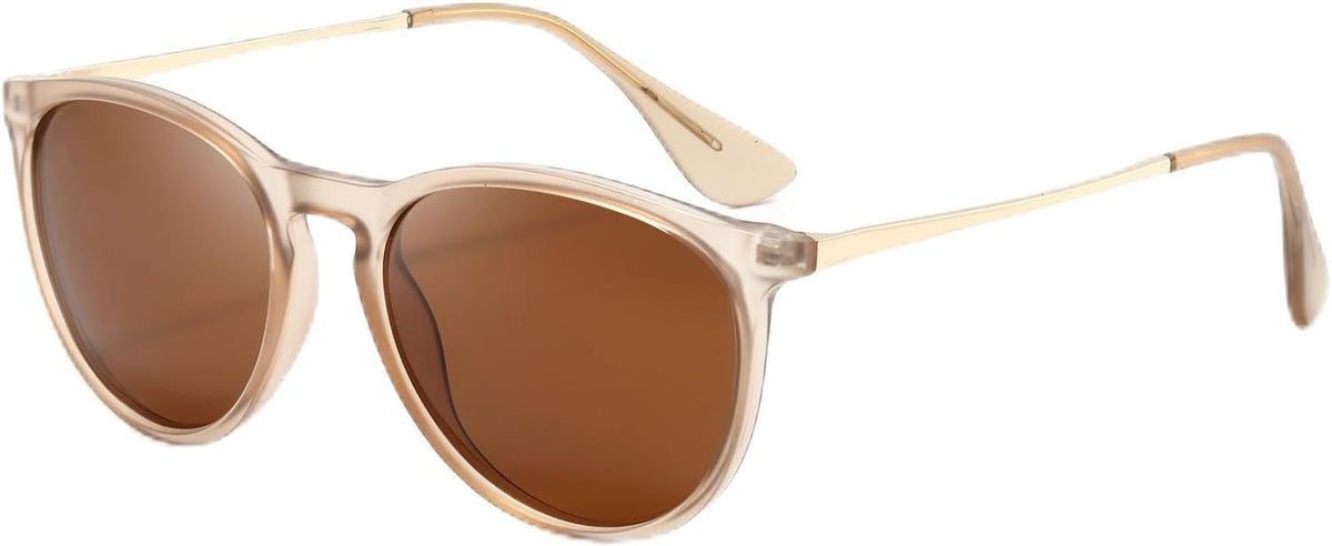 Polarized Sunglasses for Women Men - Trendy 2024 Vintage Classic Retro Round Mirrored Lens Designer Style