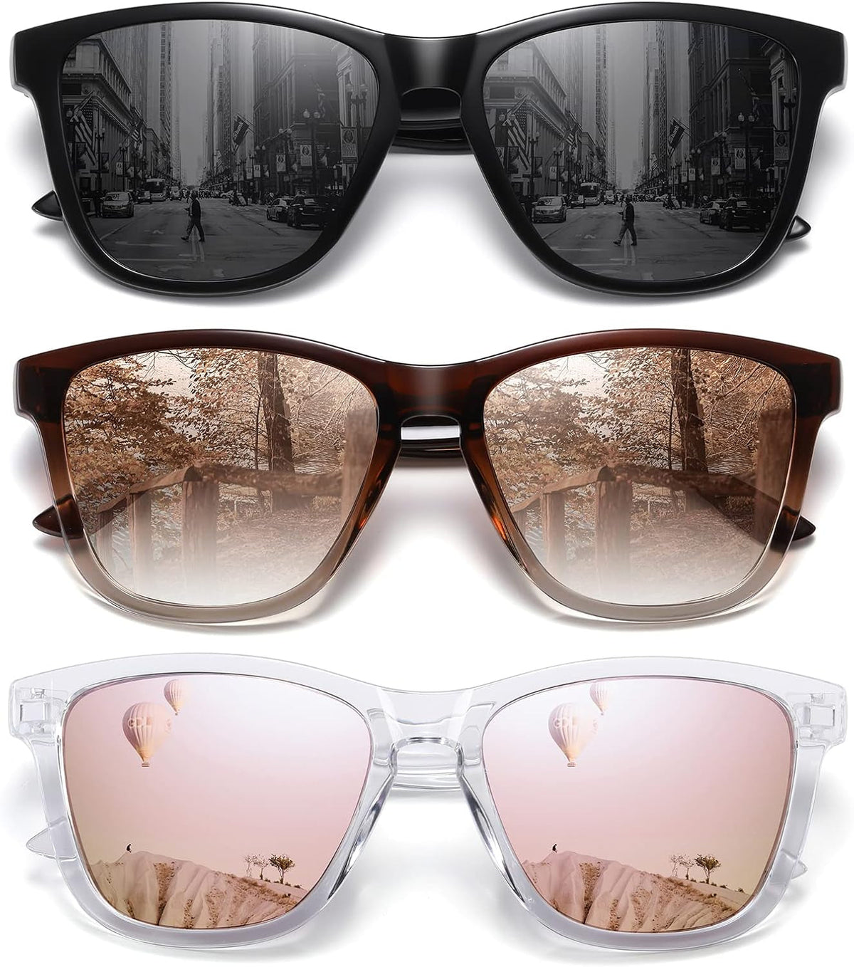 Polarized Sunglasses for Women Men Trendy Classic Retro Designer Style Fashion UV400 Protection