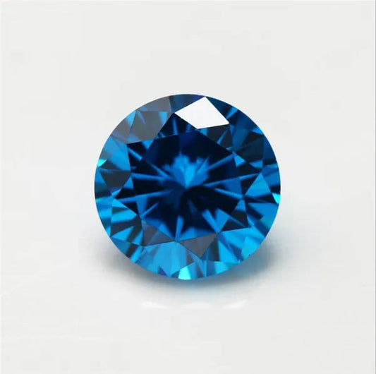 Natural Round Sea Blue Sapphire 1.49-26.9CT Faceted Cut AAAAA VVS Loose Gemstone