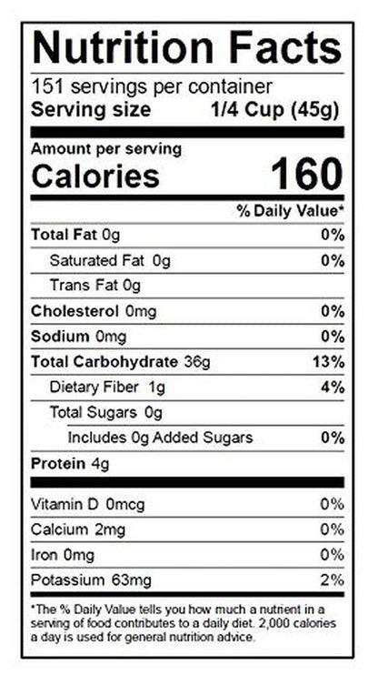 Authentic  - Naturally Aged Long Grain Indian White Basmati Rice - 15 Lbs