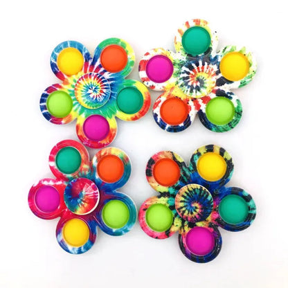 10Pcs / 5 / 2 / 1Pcs 2 In 1 Pop & Decompression Fidget Spinner , Gyro Spinner Spinning Top, Playability, Rotatable, Pressable, Decompress ADHD, Children's Toys, Decompression Toy,Fidget Toys Boutique Gifts