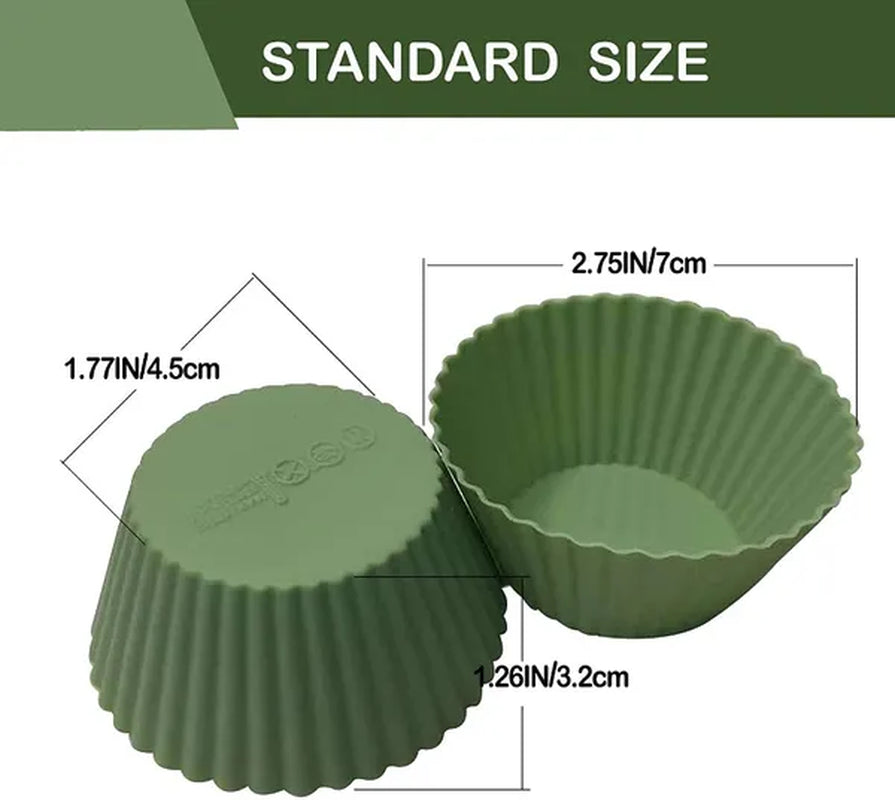 12/24PCS Silicone Cake Mold Round Muffin Cupcake Baking Molds Reusable DIY Cake Decorating Silicon Mould Tools Baking Accessories