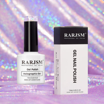 Holographic Nail Polish Neon Hot Pink Gel 7.5ML Gorgeous Glossy Hologram Curing Required Art Manicure Salon DIY at Home