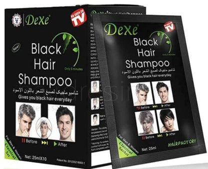 10 PCS  Black Hair Shampoo Instant Hair Dye for Men Women Black Color - Simple to Use - Hair Dye Permanent - Last 30 Days - Natural Ingredients, Black Hair Dye Shampoo Great Choice for Woman&Man