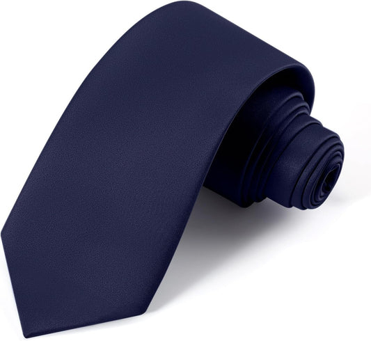 Black Ties for Men Solid Pure Color Formal Neckties 3.15" (8CM) Men'S Tie Gift Box