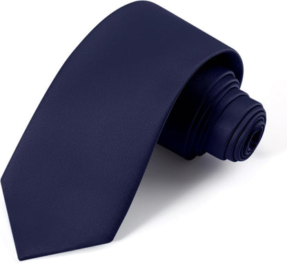 Black Ties for Men Solid Pure Color Formal Neckties 3.15" (8CM) Men'S Tie Gift Box