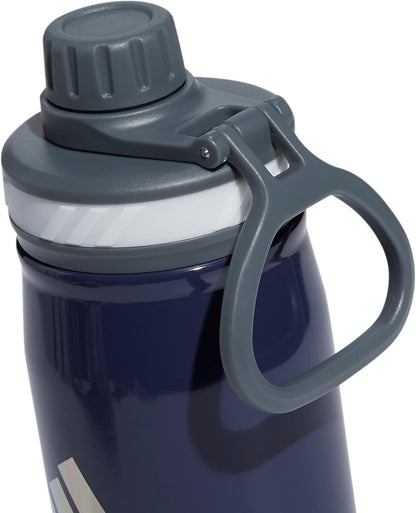 600 ML (20 Oz) Metal Water Bottle, Hot/Cold Double-Walled Insulated 18/8 Stainless Steel, Shadow Navy/Onix Grey/Silver Reflective, One Size