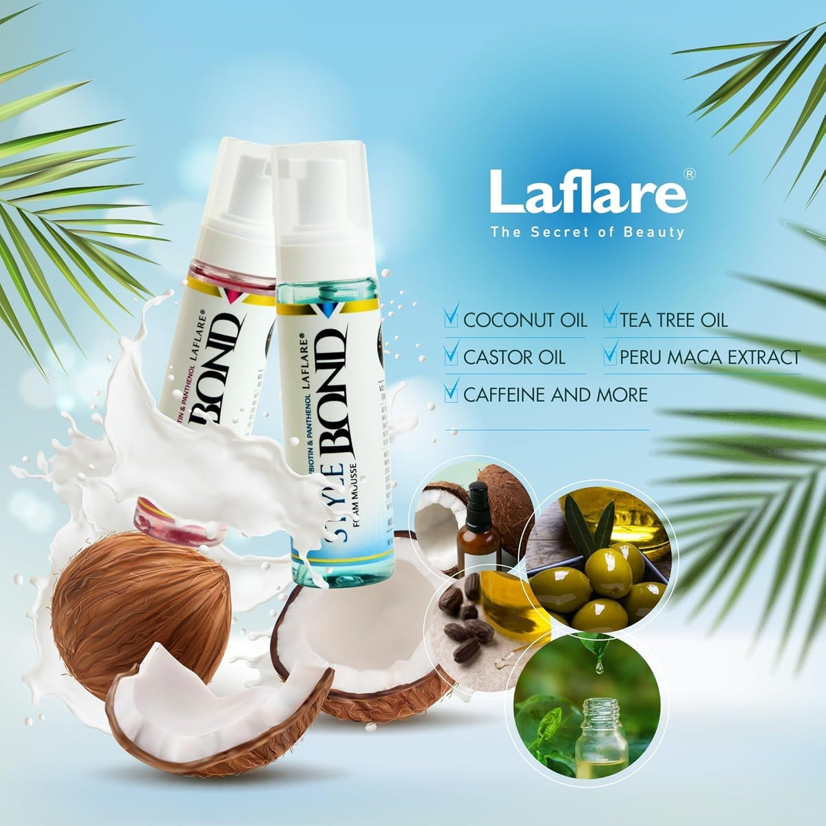 New Travel Size Mousse Foam - Hair Styling, Shine and Volume Mousse for Braid and Locs (Orchid)
