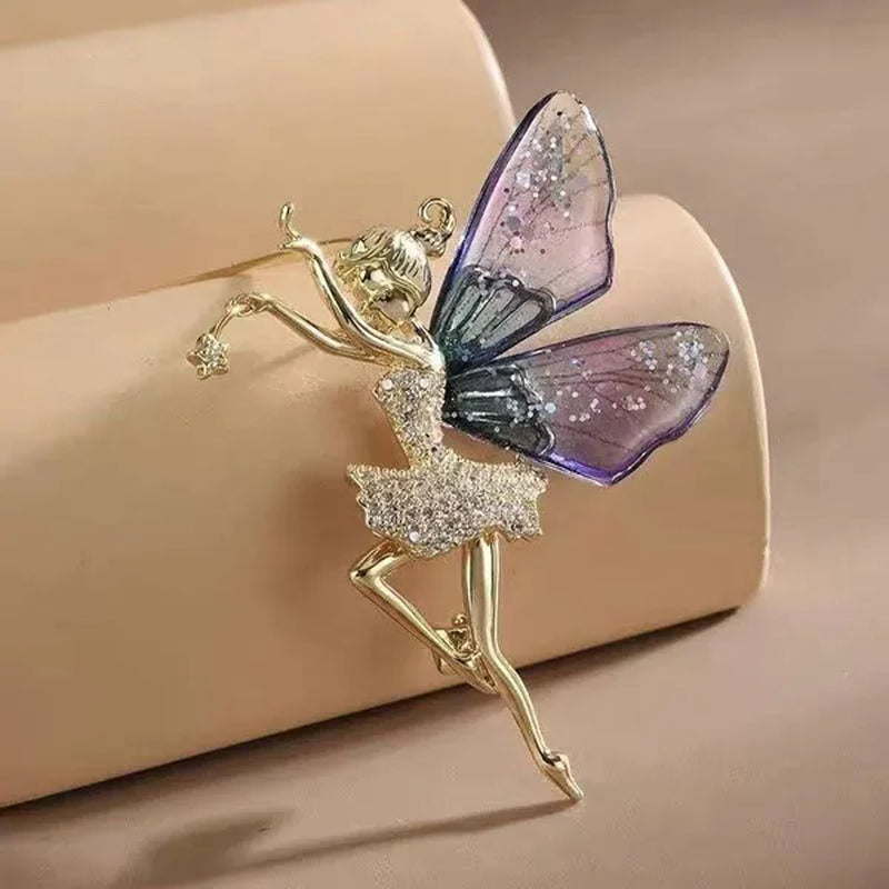 New Butterfly Fairy Brooch Female Elegant Dancing Girl Corsage Fashion Creative Clothing Pin for Women Brooches