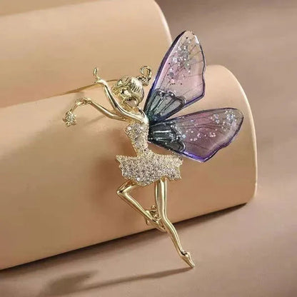 New Butterfly Fairy Brooch Female Elegant Dancing Girl Corsage Fashion Creative Clothing Pin for Women Brooches