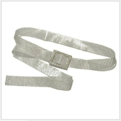 Brilliant Women's Belt Waist Chain Full Diamond Rhinestone Crystal Belt Luxury Large Party Silver Waist Belt