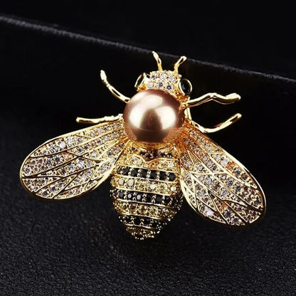New Brand Design Insect Series Brooch Women Delicate Little Bee Brooches Crystal Rhinestone Pin Brooch Jewelry Gifts For Girl