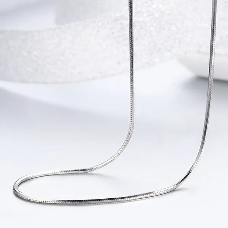 Best Ladies Chain Necklace Solid Surface Filled with 18K Gold and Italian 925 Sterling Silver Jewelry Figaro Snake Chain Necklace Fine Jewelry Length: 16-30 Inches