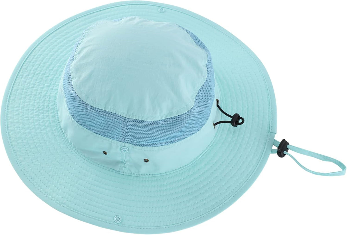 Wide Brim Sun Hat for Men Breathable Cowboy Boonie Hat UPF 50+ Sun Protection Bucket Hat for Fishing Hiking