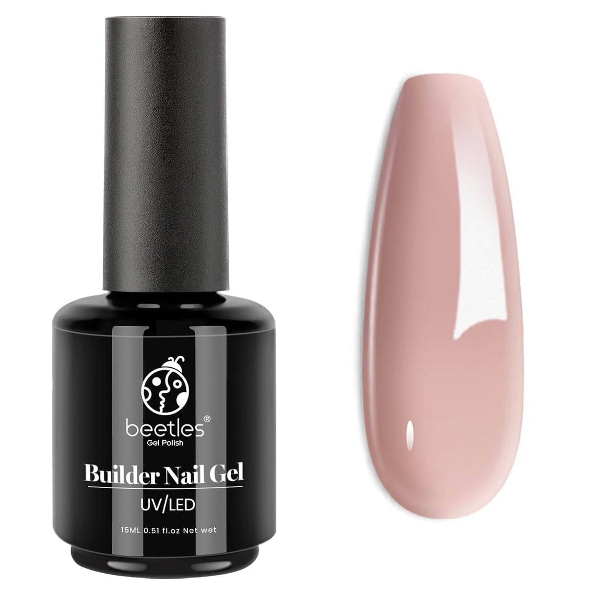 Beetles Builder Nail Gel 12 Pcs, 8-in-1 Pink Pastel Nude Gel Builder for Nails Beige White Colors Hard Gel Builder Extension Gel Nail Strengthener Nail Art Design Spring Gifts for Girls and Women
